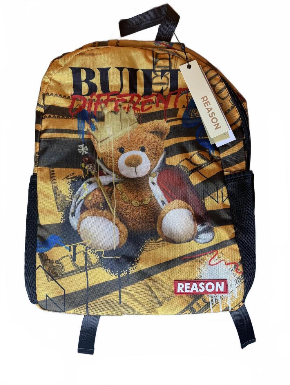 New NWT Reason Teddy Bear King Backpack book bag with Adjustable Straps